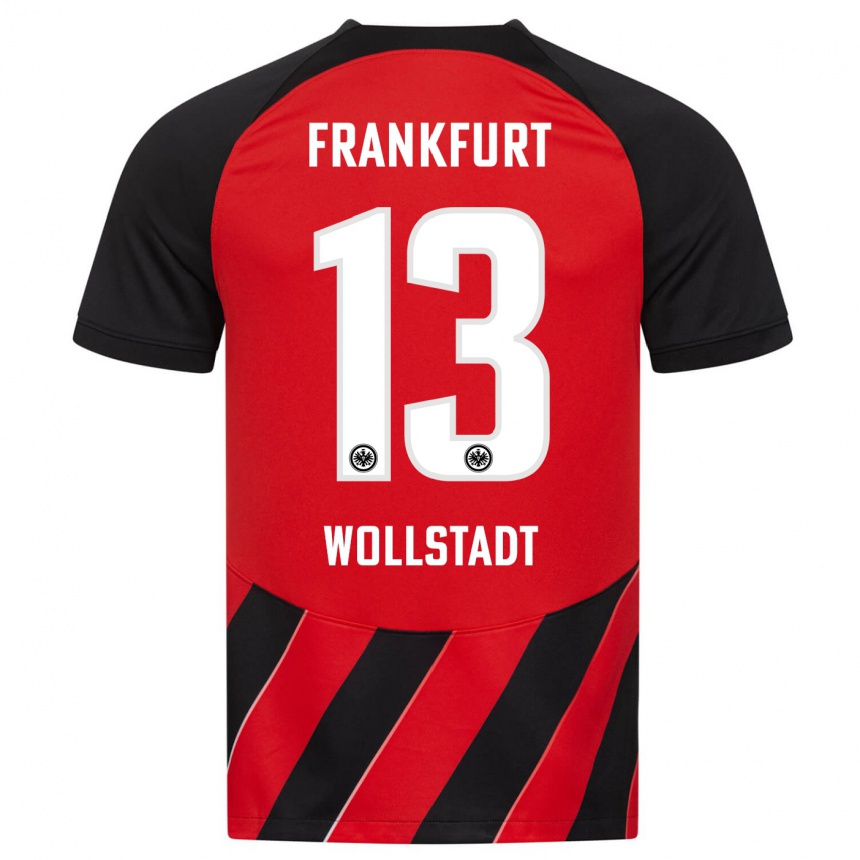 Niño Fútbol Camiseta Fabio Wollstadt #13 Negro Rojo 1ª Equipación 2023/24 Perú