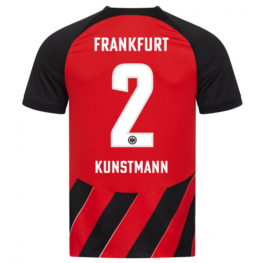 Niño Fútbol Camiseta Kelvin Kunstmann #2 Negro Rojo 1ª Equipación 2023/24 Perú