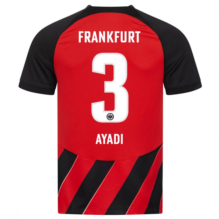 Niño Fútbol Camiseta Akram Ayadi #3 Negro Rojo 1ª Equipación 2023/24 Perú