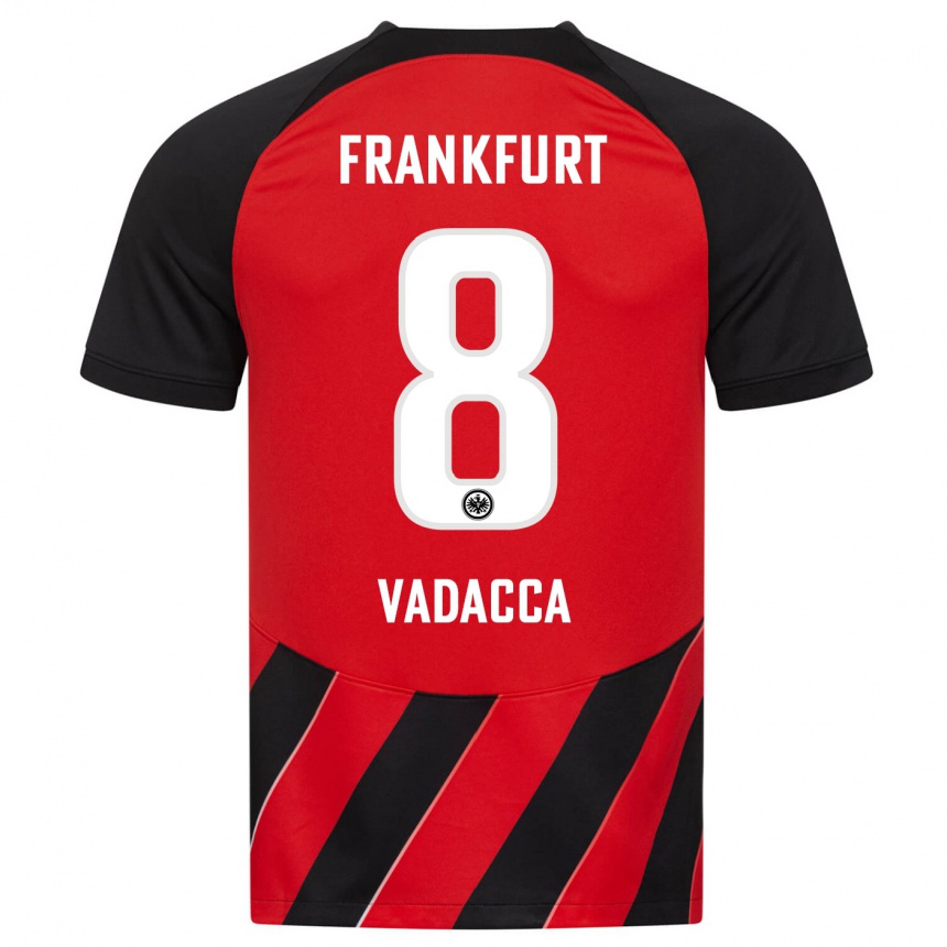 Niño Fútbol Camiseta Gianni Vadacca #8 Negro Rojo 1ª Equipación 2023/24 Perú