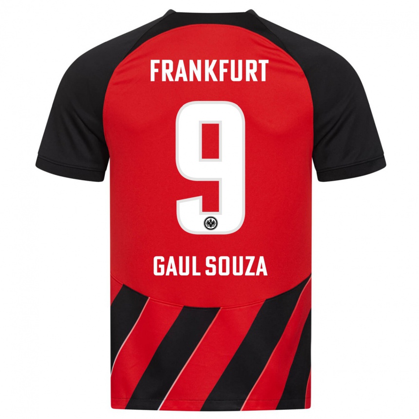 Niño Fútbol Camiseta Alessandro Gaul Souza #9 Negro Rojo 1ª Equipación 2023/24 Perú