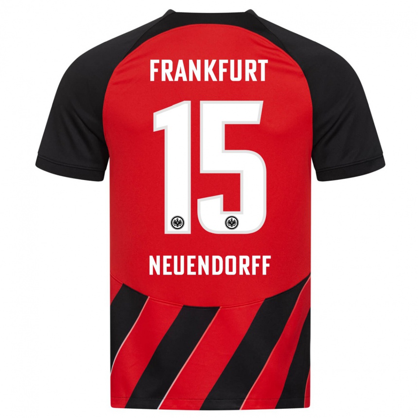 Niño Fútbol Camiseta Nilo Neuendorff #15 Negro Rojo 1ª Equipación 2023/24 Perú