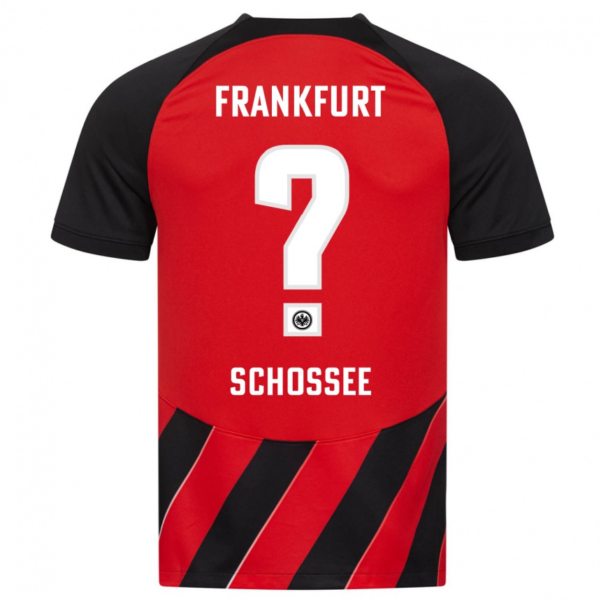 Niño Fútbol Camiseta Maurice Schossee #0 Negro Rojo 1ª Equipación 2023/24 Perú