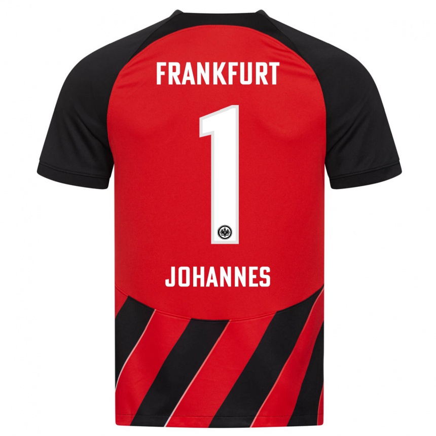 Niño Fútbol Camiseta Stina Johannes #1 Negro Rojo 1ª Equipación 2023/24 Perú