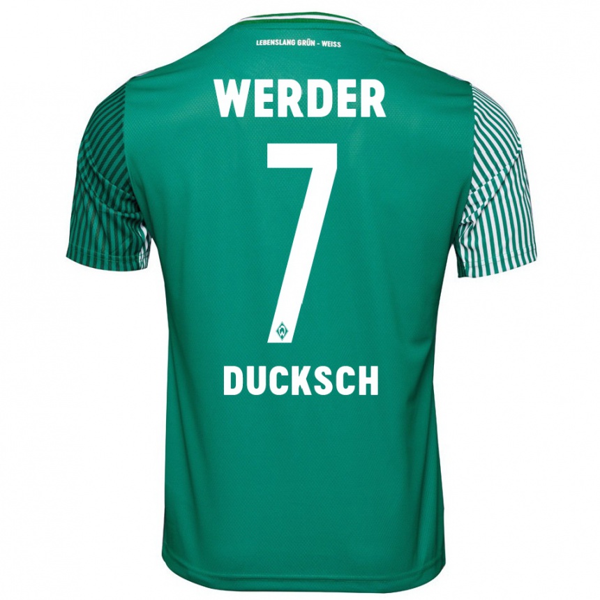 Niño Fútbol Camiseta Marvin Ducksch #7 Verde 1ª Equipación 2023/24 Perú