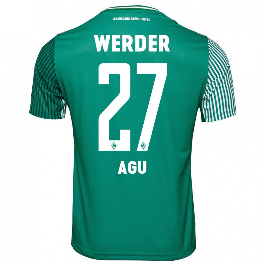 Niño Fútbol Camiseta Felix Agu #27 Verde 1ª Equipación 2023/24 Perú