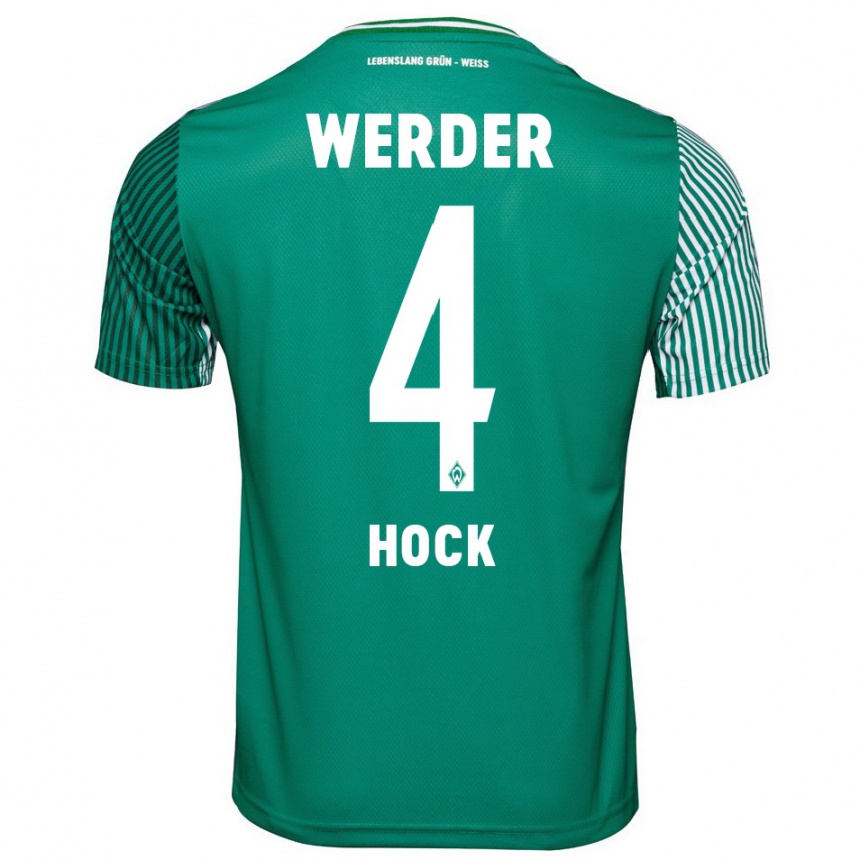 Niño Fútbol Camiseta Alexander Höck #4 Verde 1ª Equipación 2023/24 Perú