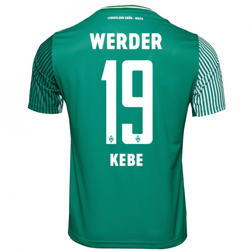 Niño Fútbol Camiseta David Kébé #19 Verde 1ª Equipación 2023/24 Perú