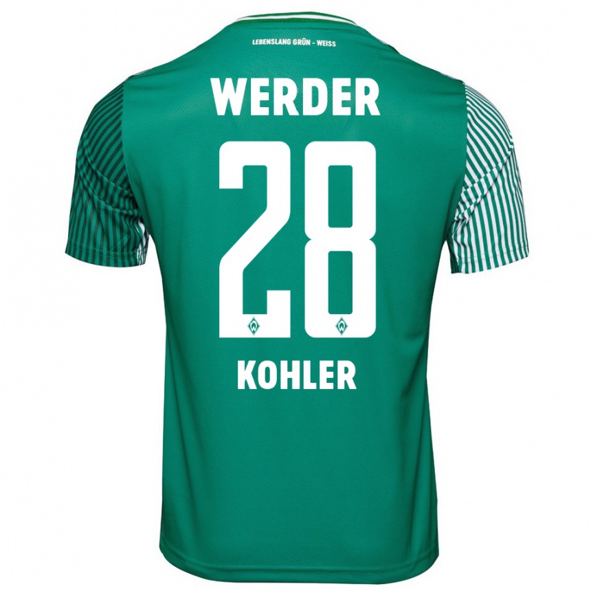 Niño Fútbol Camiseta Ethan Kohler #28 Verde 1ª Equipación 2023/24 Perú