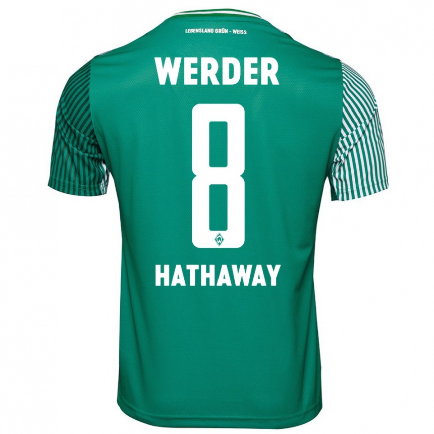 Niño Fútbol Camiseta Max Hathaway #8 Verde 1ª Equipación 2023/24 Perú