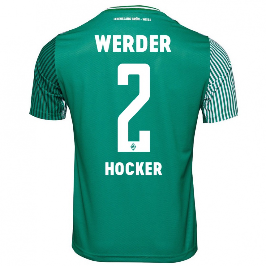 Niño Fútbol Camiseta Luca Höcker #2 Verde 1ª Equipación 2023/24 Perú