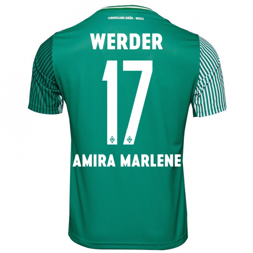 Niño Fútbol Camiseta Amira Marlene Dahl #17 Verde 1ª Equipación 2023/24 Perú