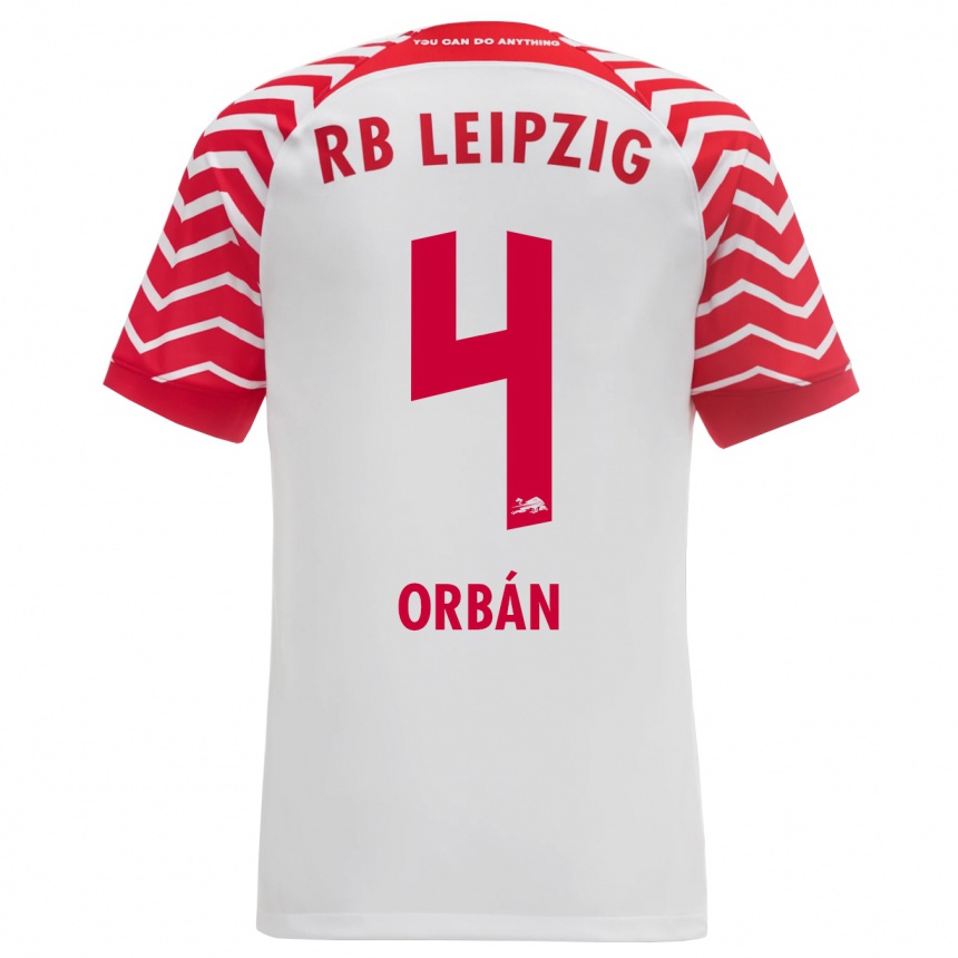 Niño Fútbol Camiseta Willi Orbán #4 Blanco 1ª Equipación 2023/24 Perú