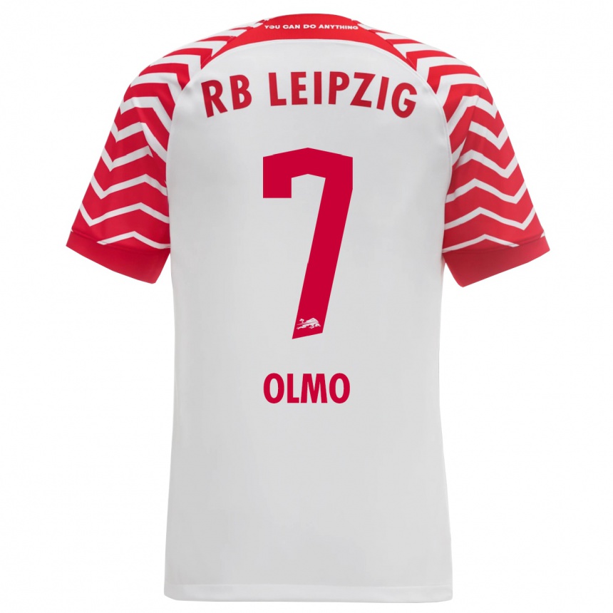 Niño Fútbol Camiseta Dani Olmo #7 Blanco 1ª Equipación 2023/24 Perú