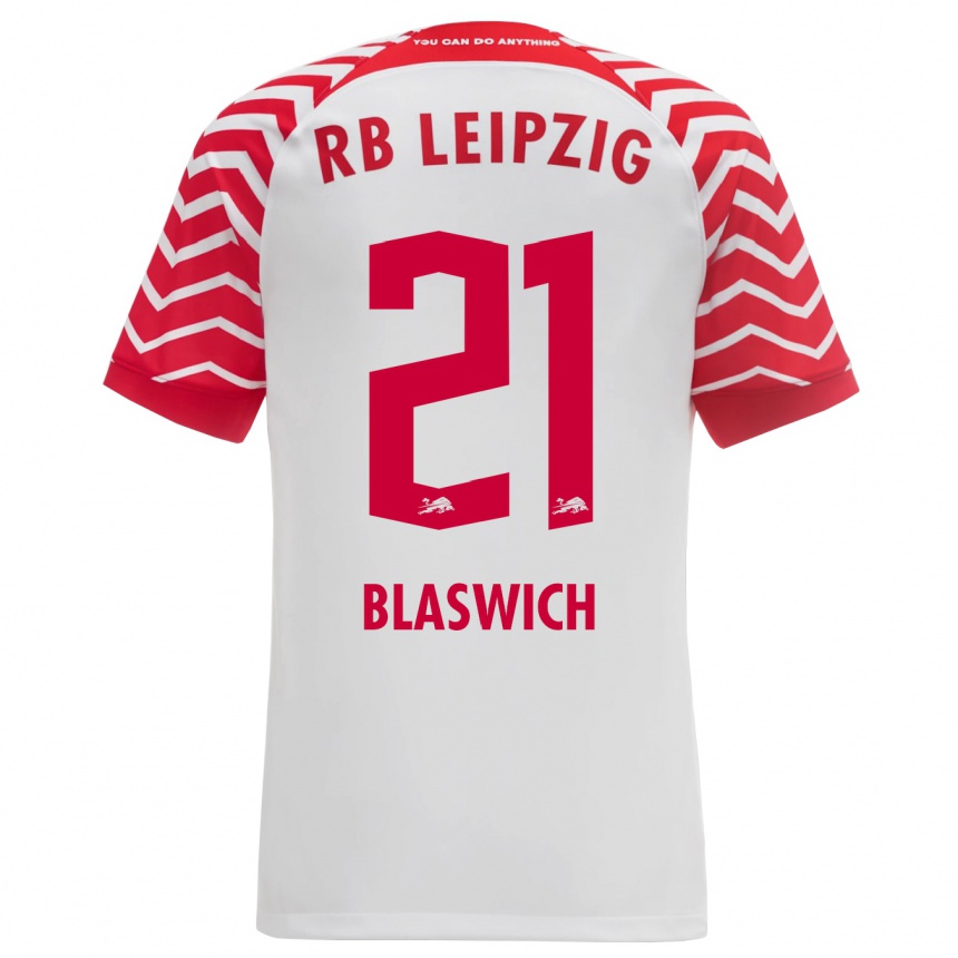 Niño Fútbol Camiseta Janis Blaswich #21 Blanco 1ª Equipación 2023/24 Perú