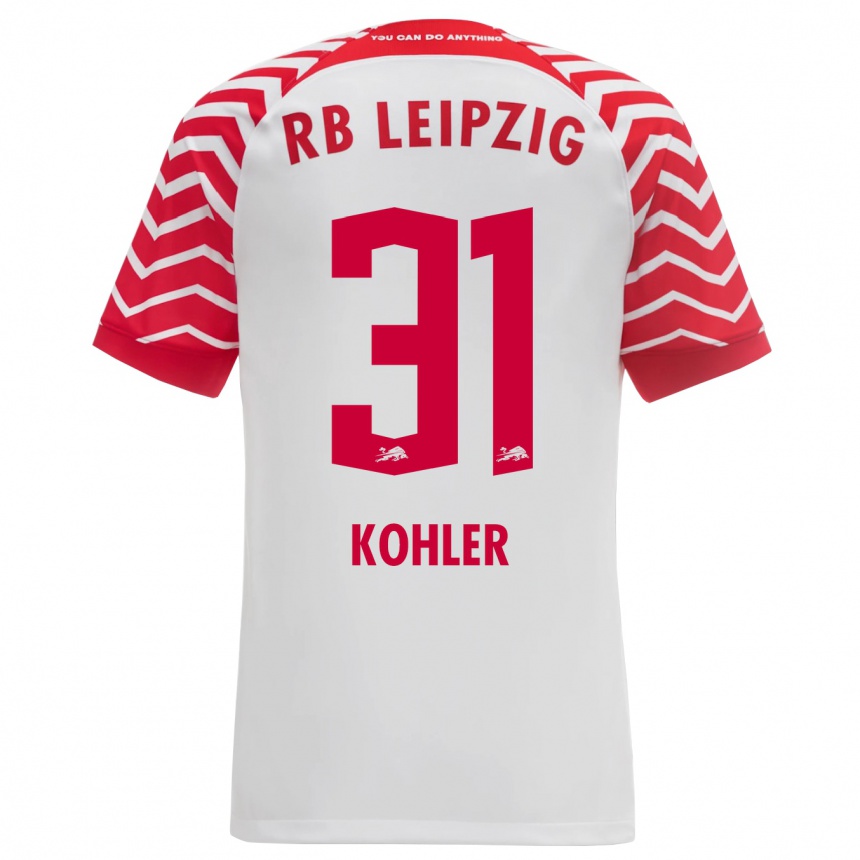 Niño Fútbol Camiseta Tim Köhler #31 Blanco 1ª Equipación 2023/24 Perú