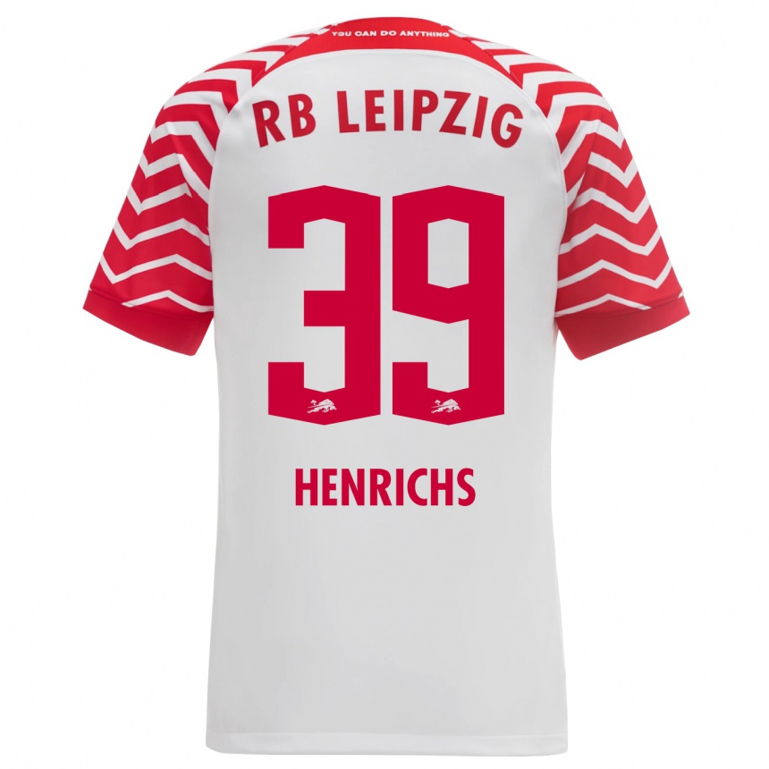 Niño Fútbol Camiseta Benjamin Henrichs #39 Blanco 1ª Equipación 2023/24 Perú