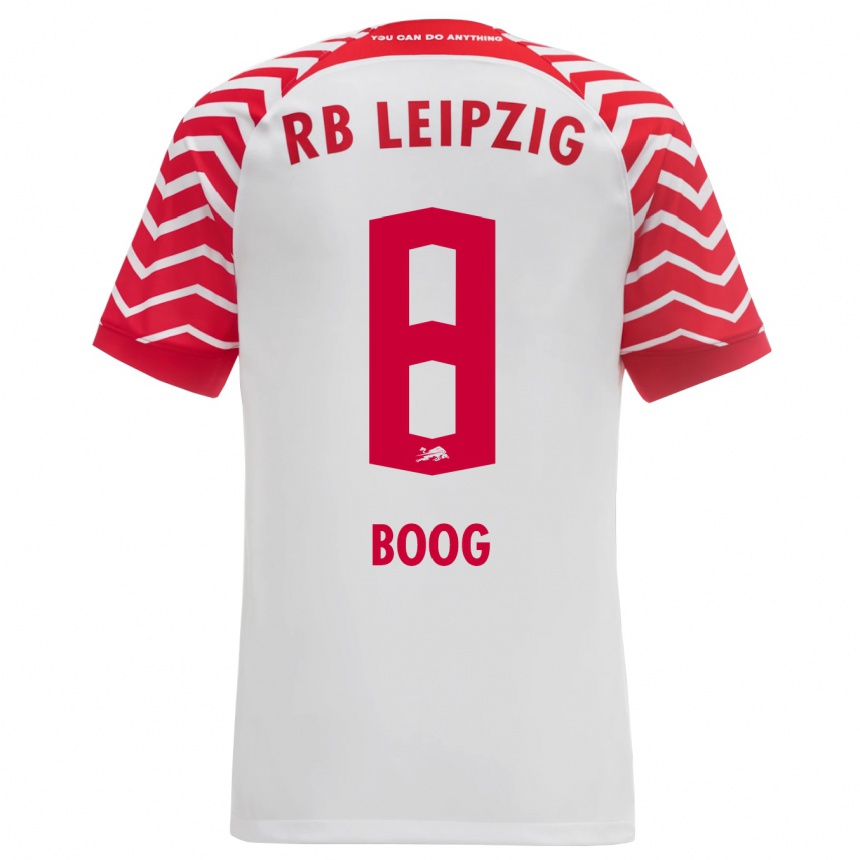 Niño Fútbol Camiseta Miguel Boog #8 Blanco 1ª Equipación 2023/24 Perú