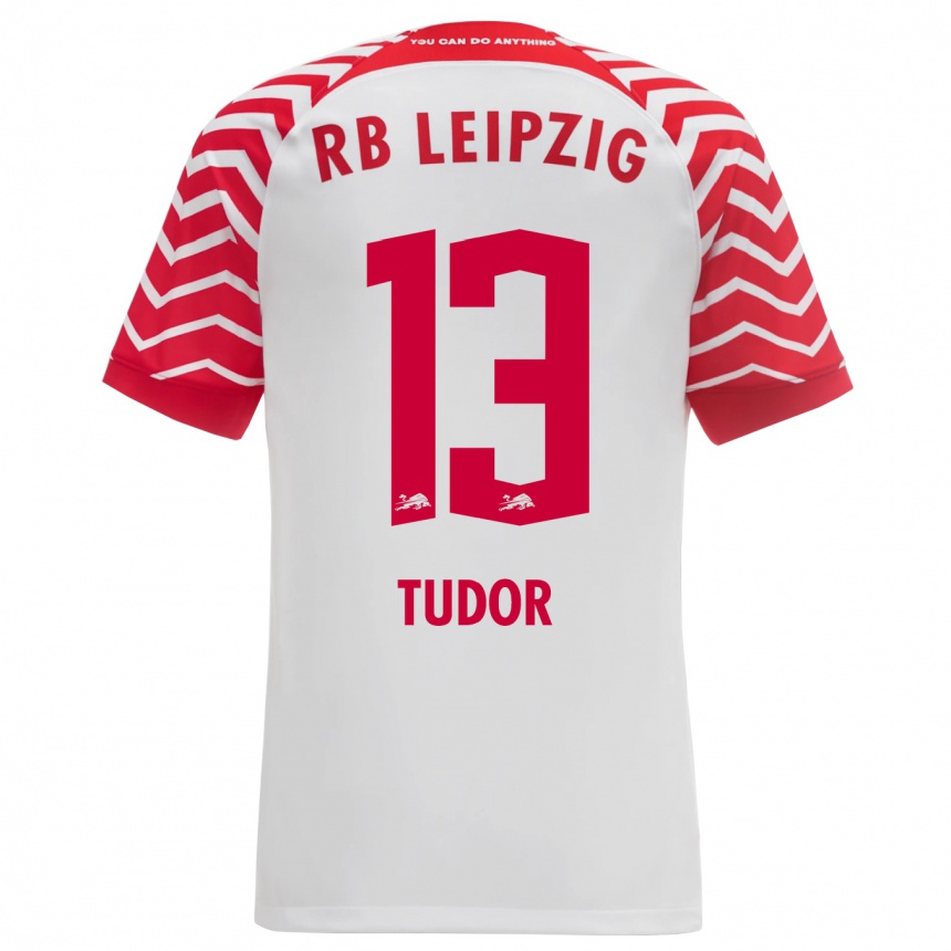 Niño Fútbol Camiseta Aaron Tudor #13 Blanco 1ª Equipación 2023/24 Perú