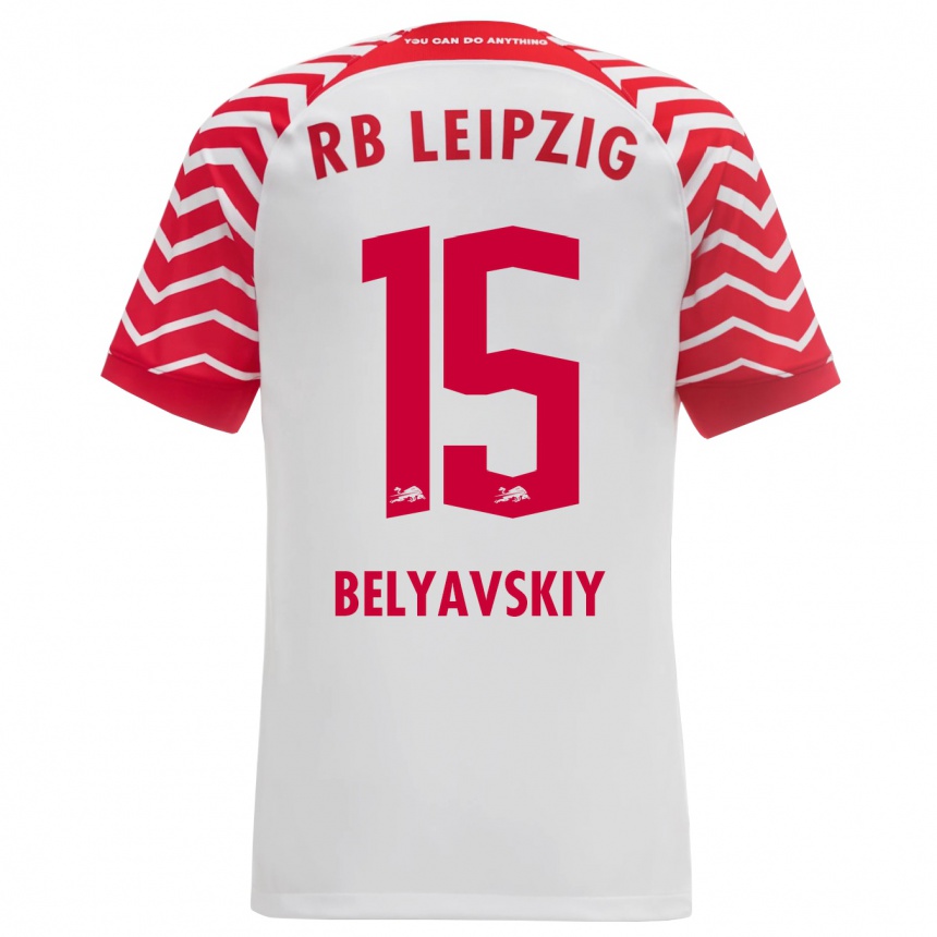 Niño Fútbol Camiseta David Belyavskiy #15 Blanco 1ª Equipación 2023/24 Perú