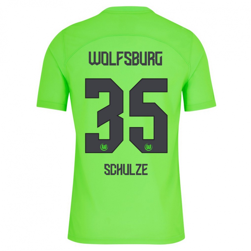 Niño Fútbol Camiseta Philipp Schulze #35 Verde 1ª Equipación 2023/24 Perú