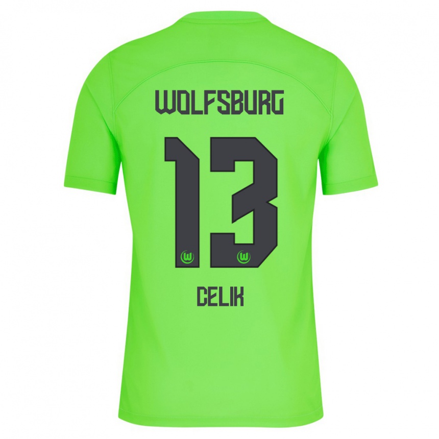 Niño Fútbol Camiseta Dennis Celik #13 Verde 1ª Equipación 2023/24 Perú