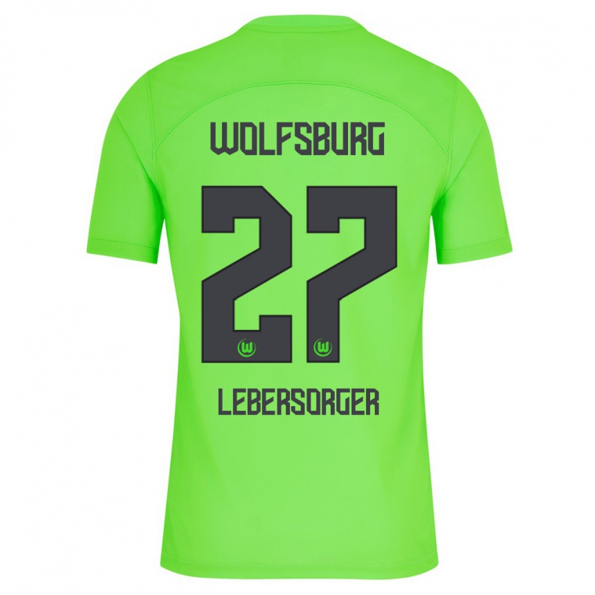 Niño Fútbol Camiseta Kevin Lebersorger #27 Verde 1ª Equipación 2023/24 Perú