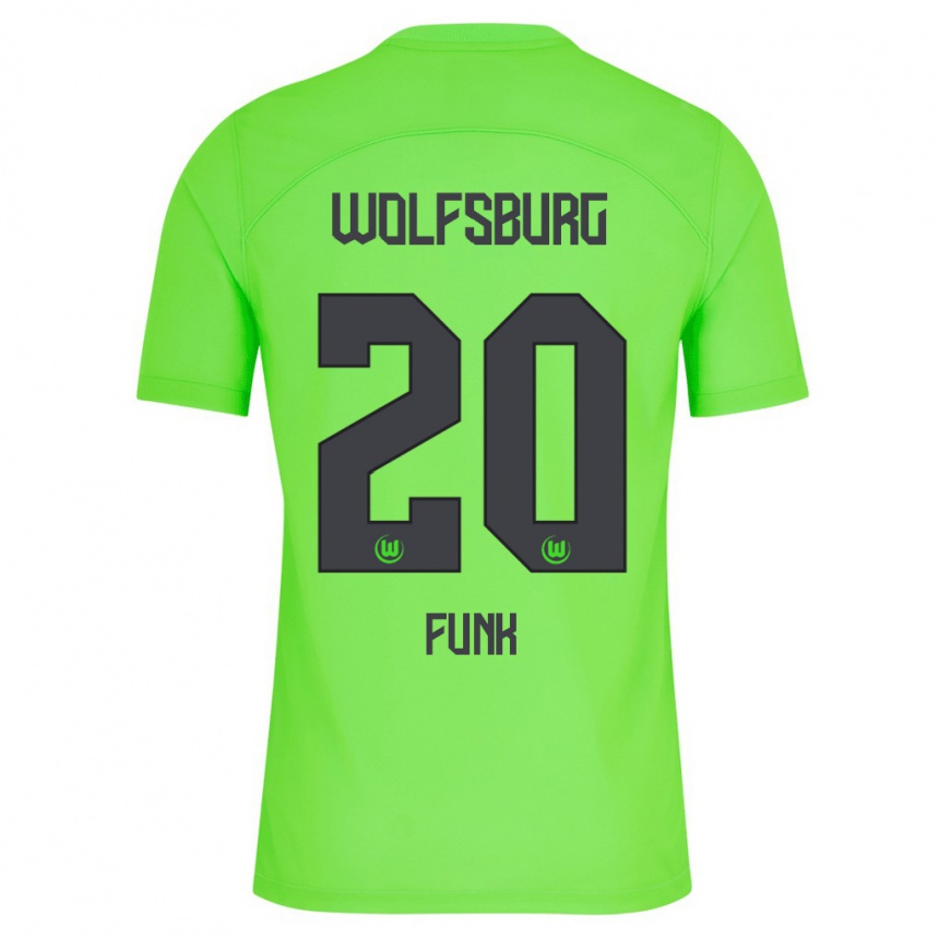 Niño Fútbol Camiseta Jonah Funk #20 Verde 1ª Equipación 2023/24 Perú