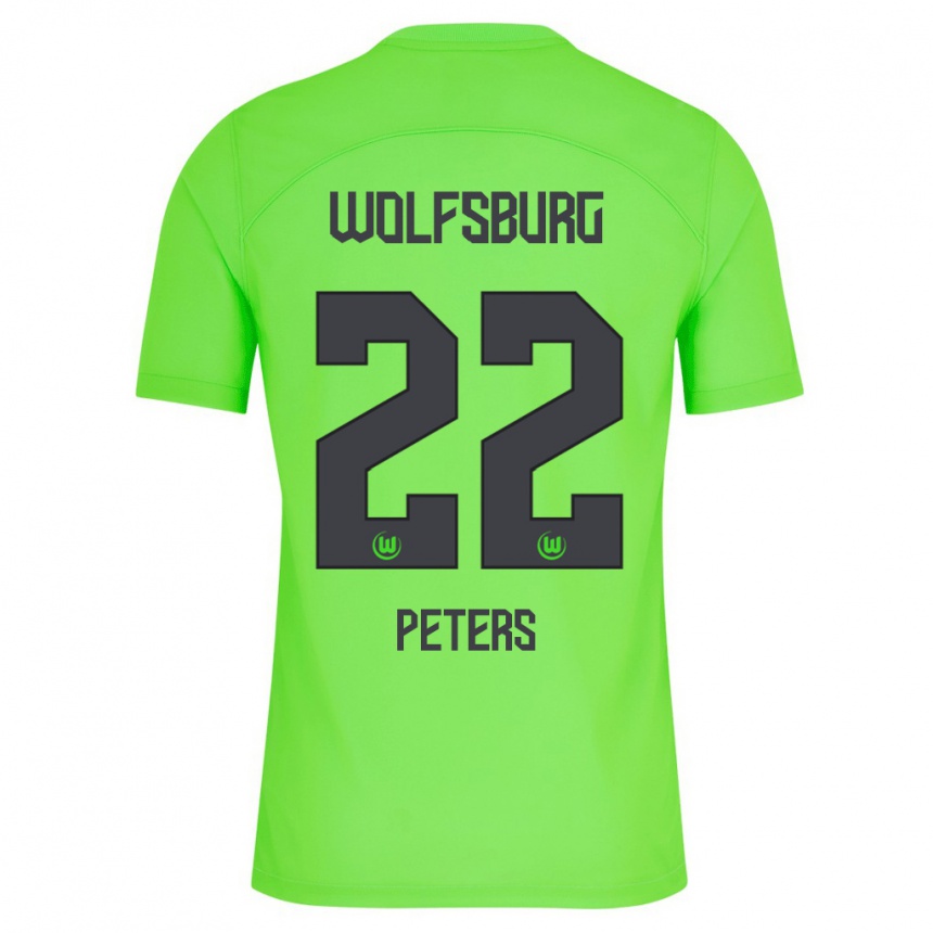 Niño Fútbol Camiseta Laurin Peters #22 Verde 1ª Equipación 2023/24 Perú