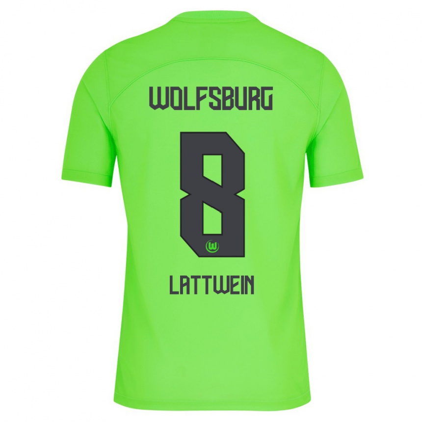 Niño Fútbol Camiseta Lena Lattwein #8 Verde 1ª Equipación 2023/24 Perú