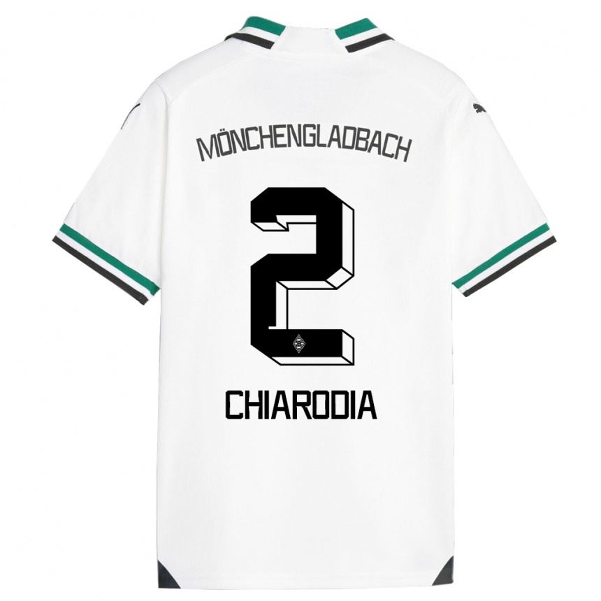 Niño Fútbol Camiseta Fabio Chiarodia #2 Blanco Verde 1ª Equipación 2023/24 Perú