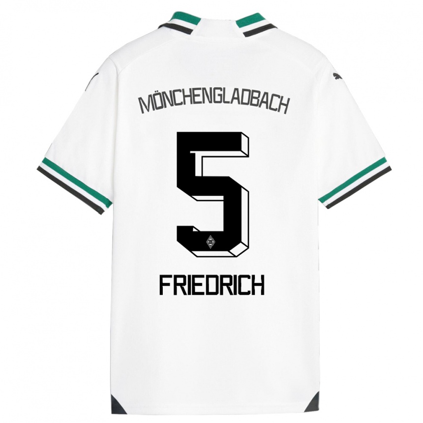 Niño Fútbol Camiseta Marvin Friedrich #5 Blanco Verde 1ª Equipación 2023/24 Perú