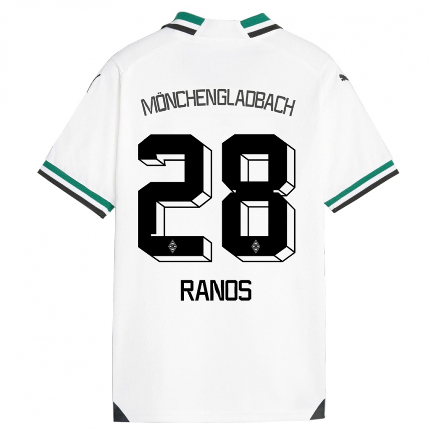 Niño Fútbol Camiseta Grant-Leon Ranos #28 Blanco Verde 1ª Equipación 2023/24 Perú