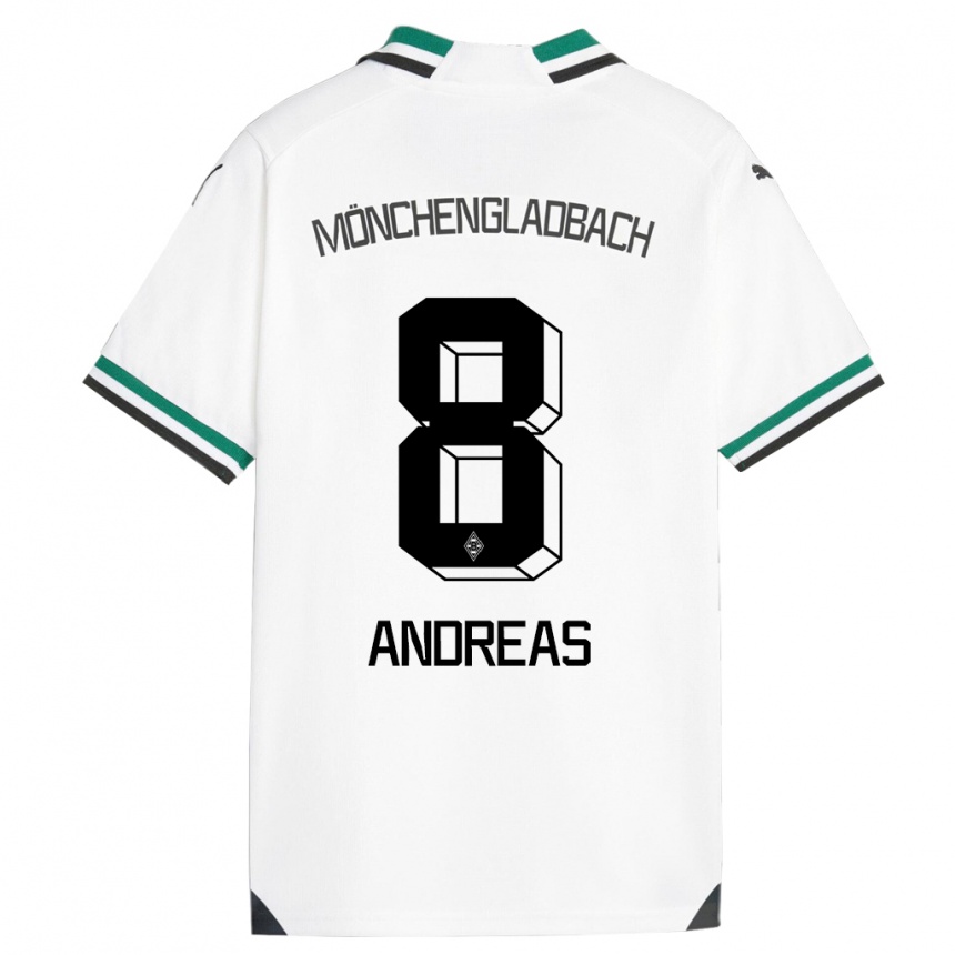 Niño Fútbol Camiseta Noah Andreas #8 Blanco Verde 1ª Equipación 2023/24 Perú