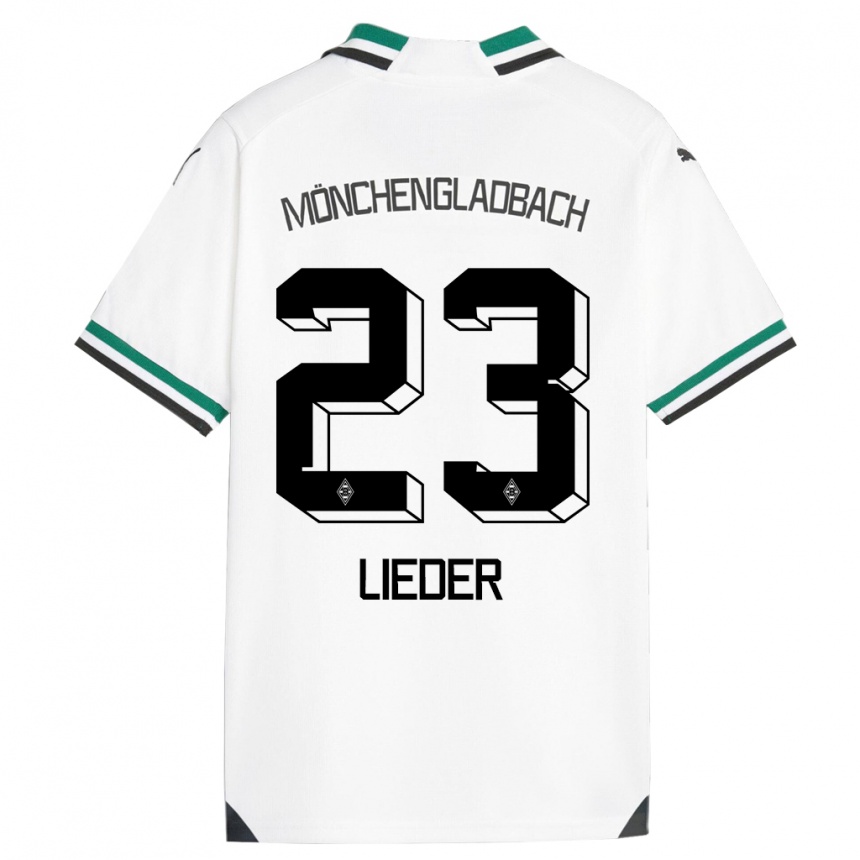 Niño Fútbol Camiseta Michel Lieder #23 Blanco Verde 1ª Equipación 2023/24 Perú