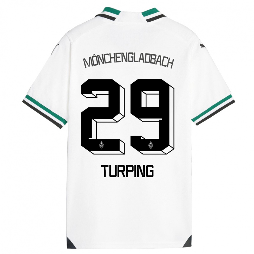 Niño Fútbol Camiseta Selim Turping #29 Blanco Verde 1ª Equipación 2023/24 Perú