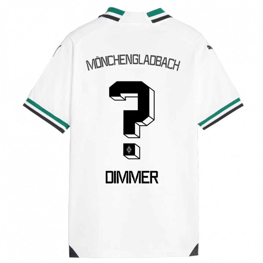 Niño Fútbol Camiseta Florian Dimmer #0 Blanco Verde 1ª Equipación 2023/24 Perú