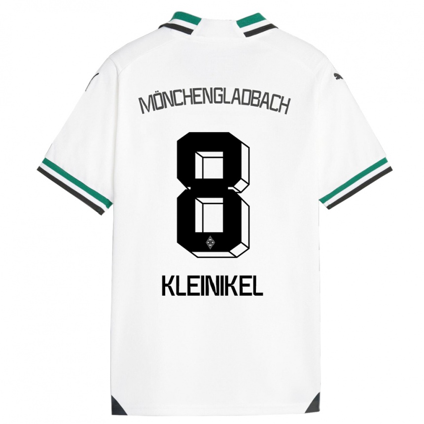 Niño Fútbol Camiseta Nadja Kleinikel #8 Blanco Verde 1ª Equipación 2023/24 Perú