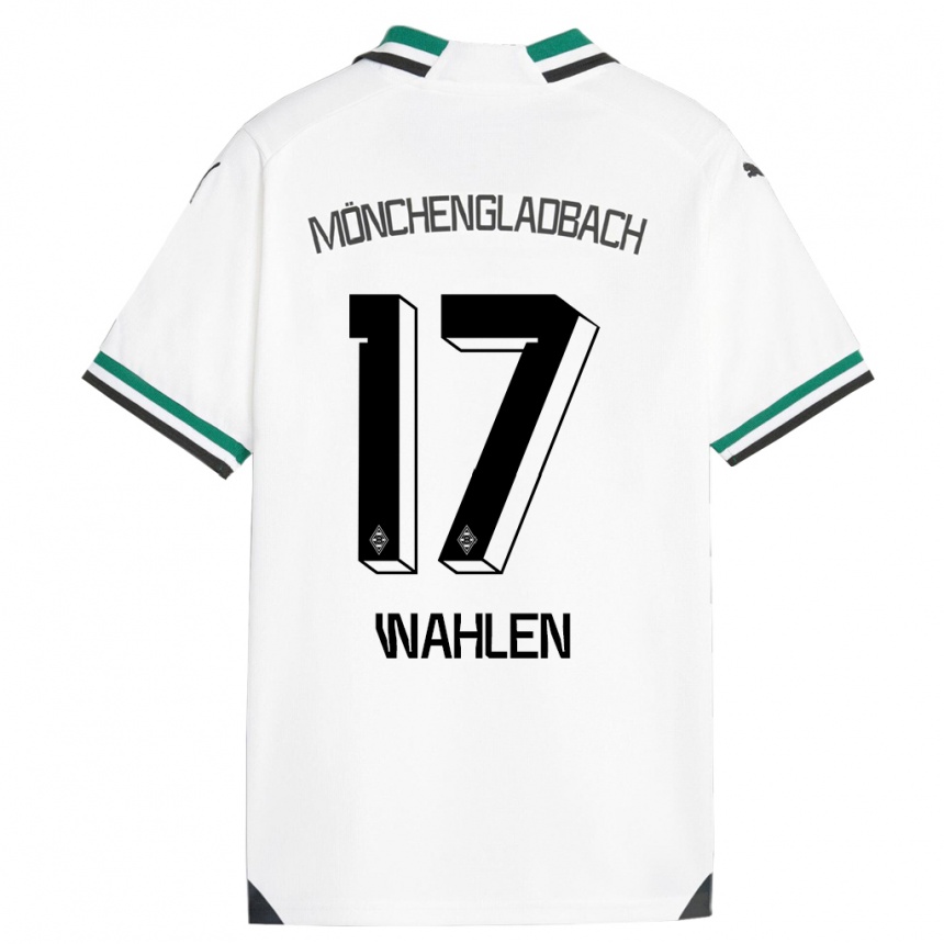 Niño Fútbol Camiseta Vanessa Wahlen #17 Blanco Verde 1ª Equipación 2023/24 Perú