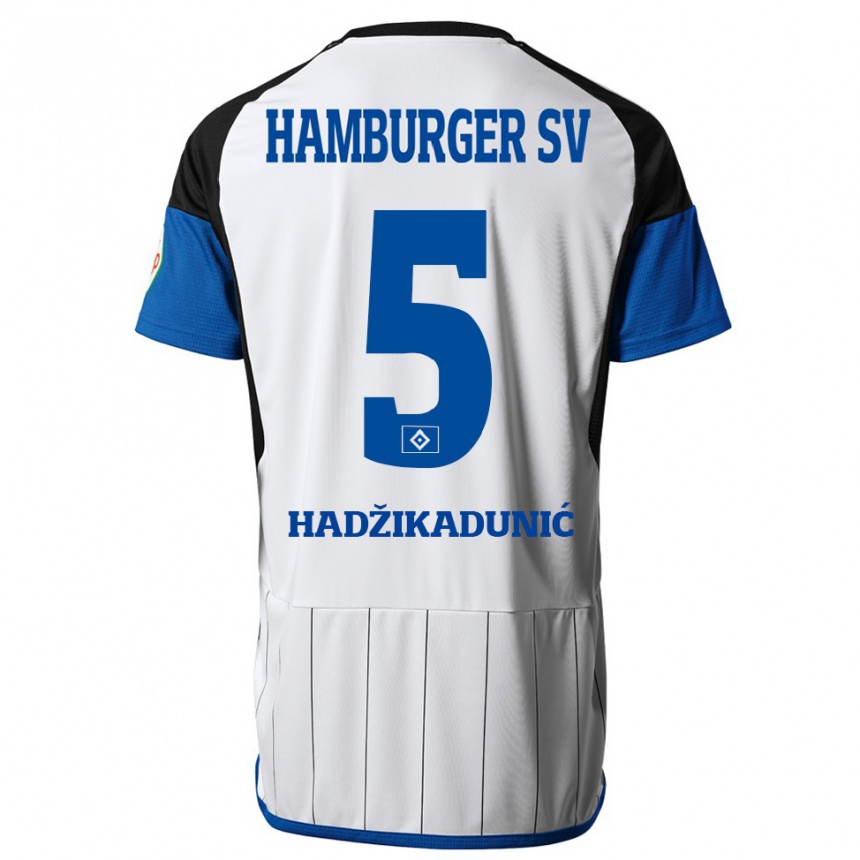 Niño Fútbol Camiseta Dennis Hadzikadunic #5 Blanco 1ª Equipación 2023/24 Perú