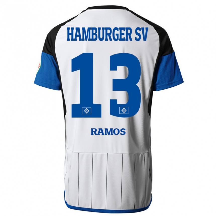 Niño Fútbol Camiseta Guilherme Ramos #13 Blanco 1ª Equipación 2023/24 Perú