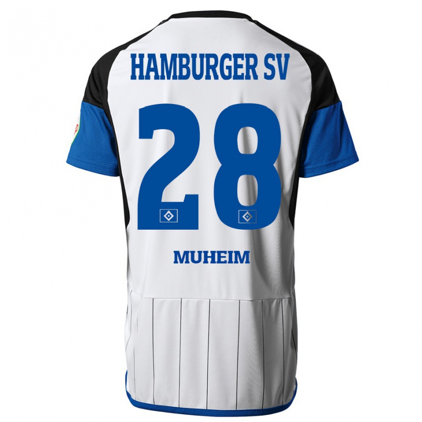 Niño Fútbol Camiseta Miro Muheim #28 Blanco 1ª Equipación 2023/24 Perú