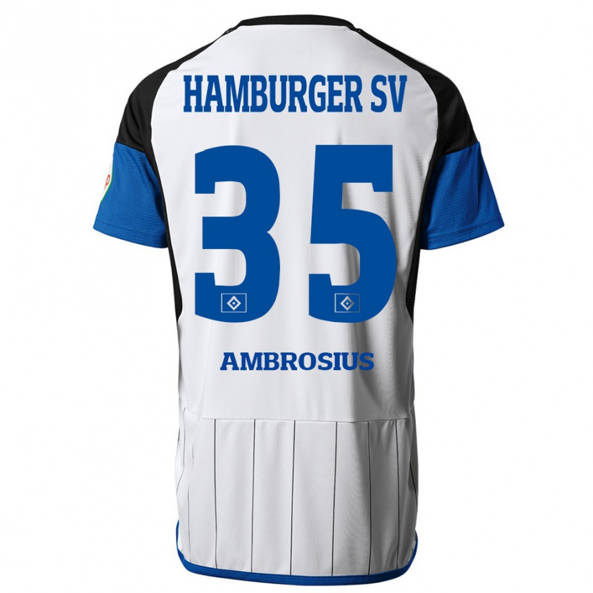 Niño Fútbol Camiseta Stephan Ambrosius #35 Blanco 1ª Equipación 2023/24 Perú