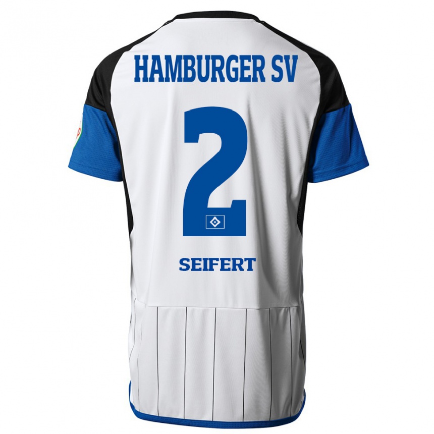 Niño Fútbol Camiseta Luis Seifert #2 Blanco 1ª Equipación 2023/24 Perú