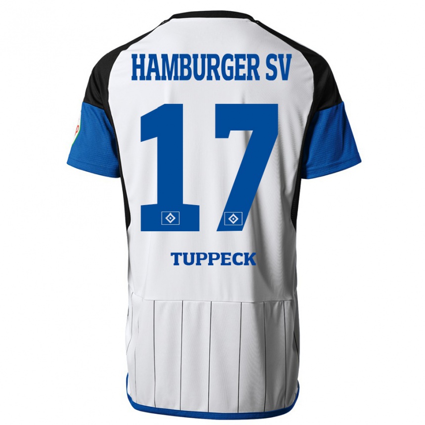 Niño Fútbol Camiseta Niklas Tuppeck #17 Blanco 1ª Equipación 2023/24 Perú