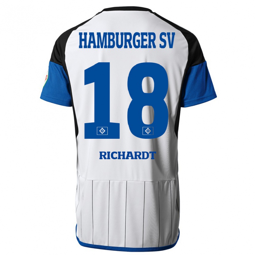 Niño Fútbol Camiseta Dayo Richardt #18 Blanco 1ª Equipación 2023/24 Perú