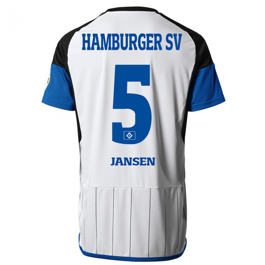 Niño Fútbol Camiseta Marcell Jansen #5 Blanco 1ª Equipación 2023/24 Perú