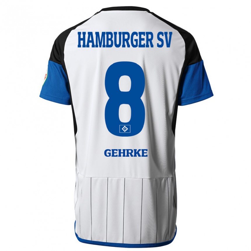 Niño Fútbol Camiseta Stefan Gehrke #8 Blanco 1ª Equipación 2023/24 Perú