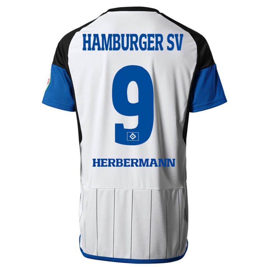 Niño Fútbol Camiseta Kevin Herbermann #9 Blanco 1ª Equipación 2023/24 Perú