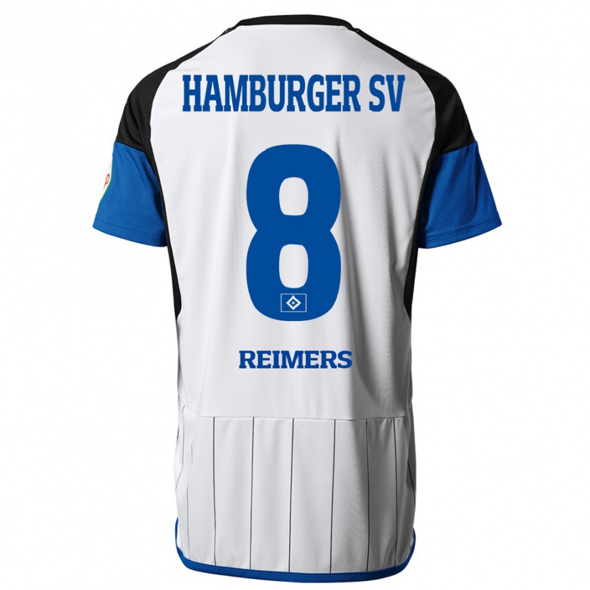 Niño Fútbol Camiseta Moritz Reimers #8 Blanco 1ª Equipación 2023/24 Perú